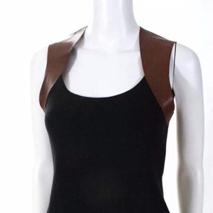 Ralph Lauren Collection Sleeveless Scoop Neck Equestrian Dress Black Size S Made in Italy