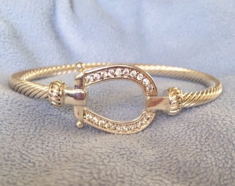 ブレスレット WILLIE and DUFFY Horseshoe bangle silver 925 handmade Native American DK 925 Sterling Silver Horseshoe Lasso