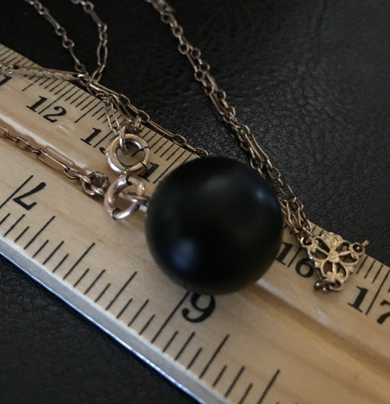 Victorian French Jet Orb Necklace - image 5