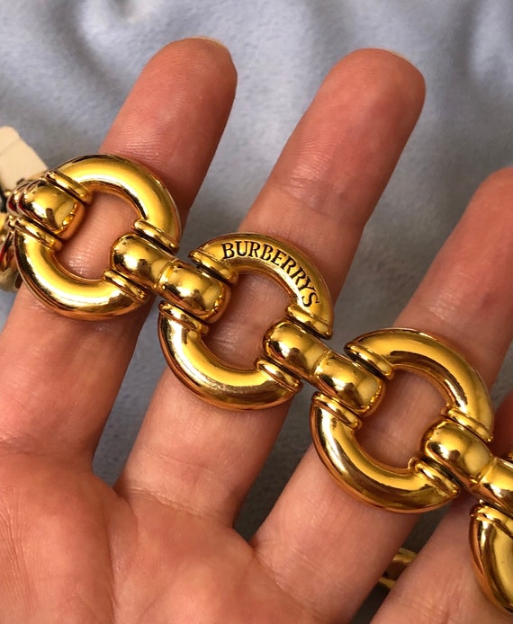 BurberryバーバリーEngraved Bar Chain Braceletブレスレット BURBERRY ENGRAVED BAR LOGO CHAIN BRACELET MADE IN ITALY