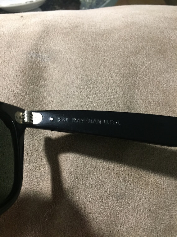 B&L RayBan Glasses USA Wayfarer Turquoise Black - image 6
