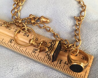 小物 Ralph Lauren 90s Gold Wallet Chain Classic RALPH LAUREN Chain Necklace Toggle Clasp Equestrian