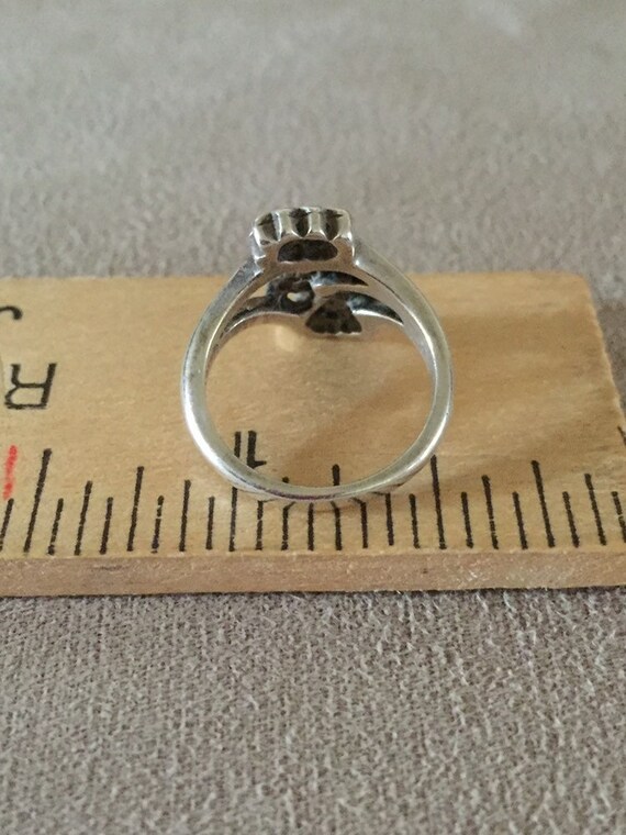 Old Sterling silver Acorn and Oak Leaf Ring size … - image 4