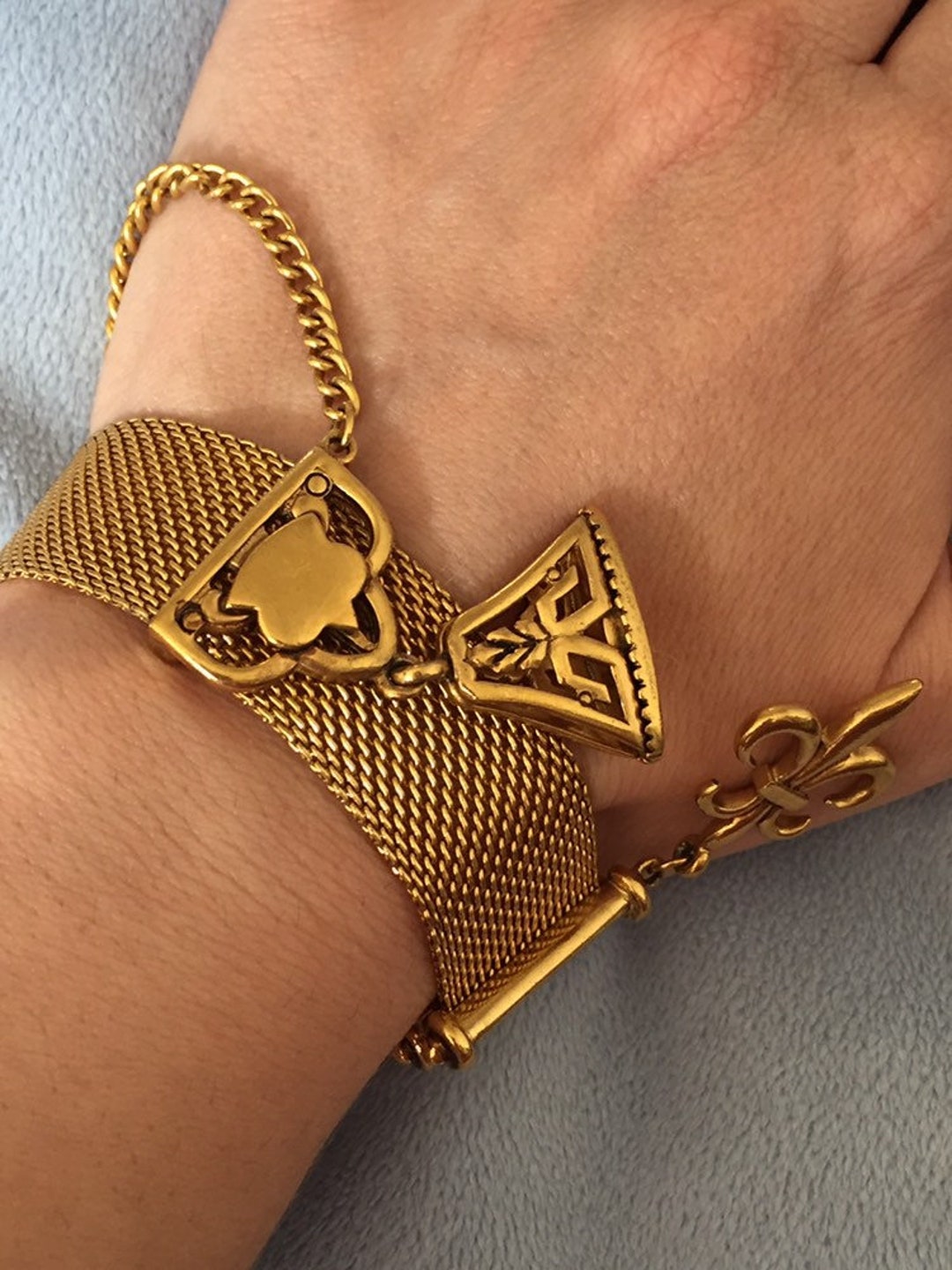 小物 Ralph Lauren 90s Gold Wallet Chain Rare Vintage Ralph Lauren Pocket Watch Fob Chain RLL Mesh
