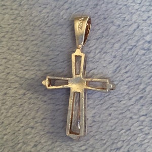 Sterling silver crystal Cross small pendant image 5