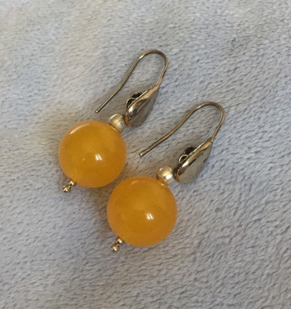 yellow ball earrings Gem