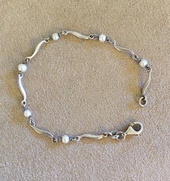 older Vintage Sterling silver dainty bracelet with