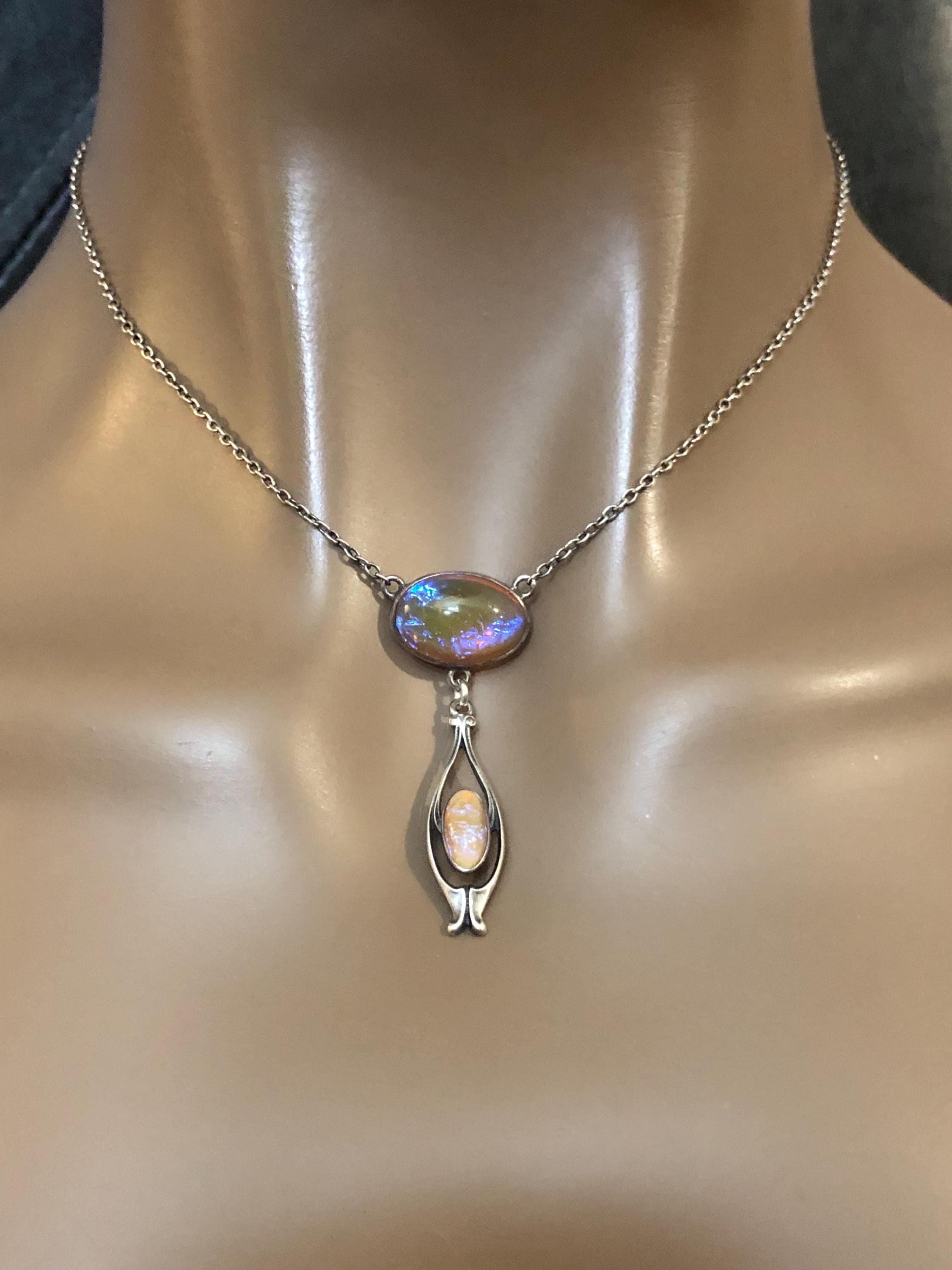 Collana Con Ciondolo Doppia Piuma In Argento Sterling 925, Gioiello Artigianale Thailandese, Catena 18 Pollici