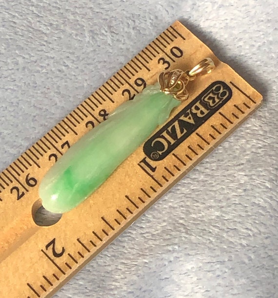 アップルグリーン ジェイド 18K 750 ペンダント チャネルセット 