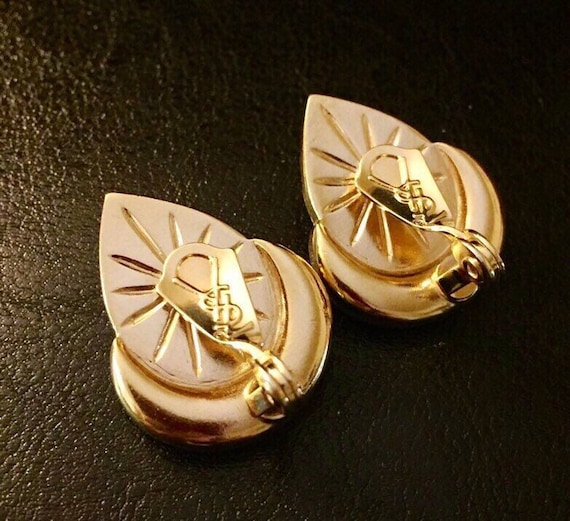 Vintage Yves Saint Laurent Earrings YSL lustrous … - image 2