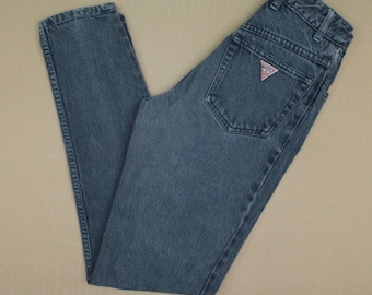 Guess 1050 High Waist Tapered Leg Blue Jeans Women s Sz 27 Vintage