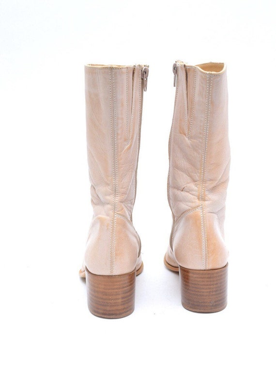 Vintage Leather Brigitte Bardot's Style Mod Boots… - image 7