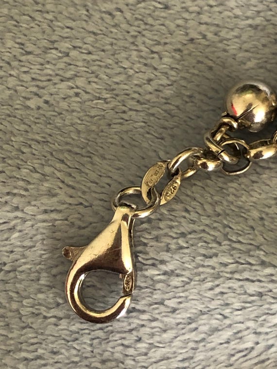 Textured and Solid Sterling Orb Charm Bracelet mu… - image 4