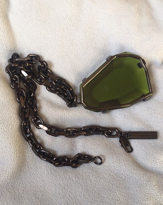 Vintage Rare Burberry Chain Link Necklace w/Facet… - image 10