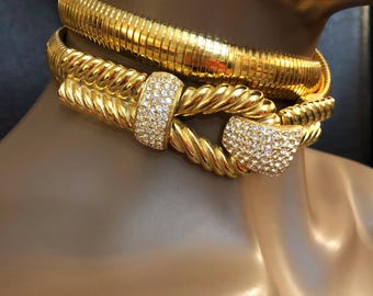 Accessocraft NYC Stretch Hammered Nugget Goldtone Stretch Vintage Minimalist Accessocraft NYC Belts for Women on Sale up to 90% Off: Poshmark main image 3
