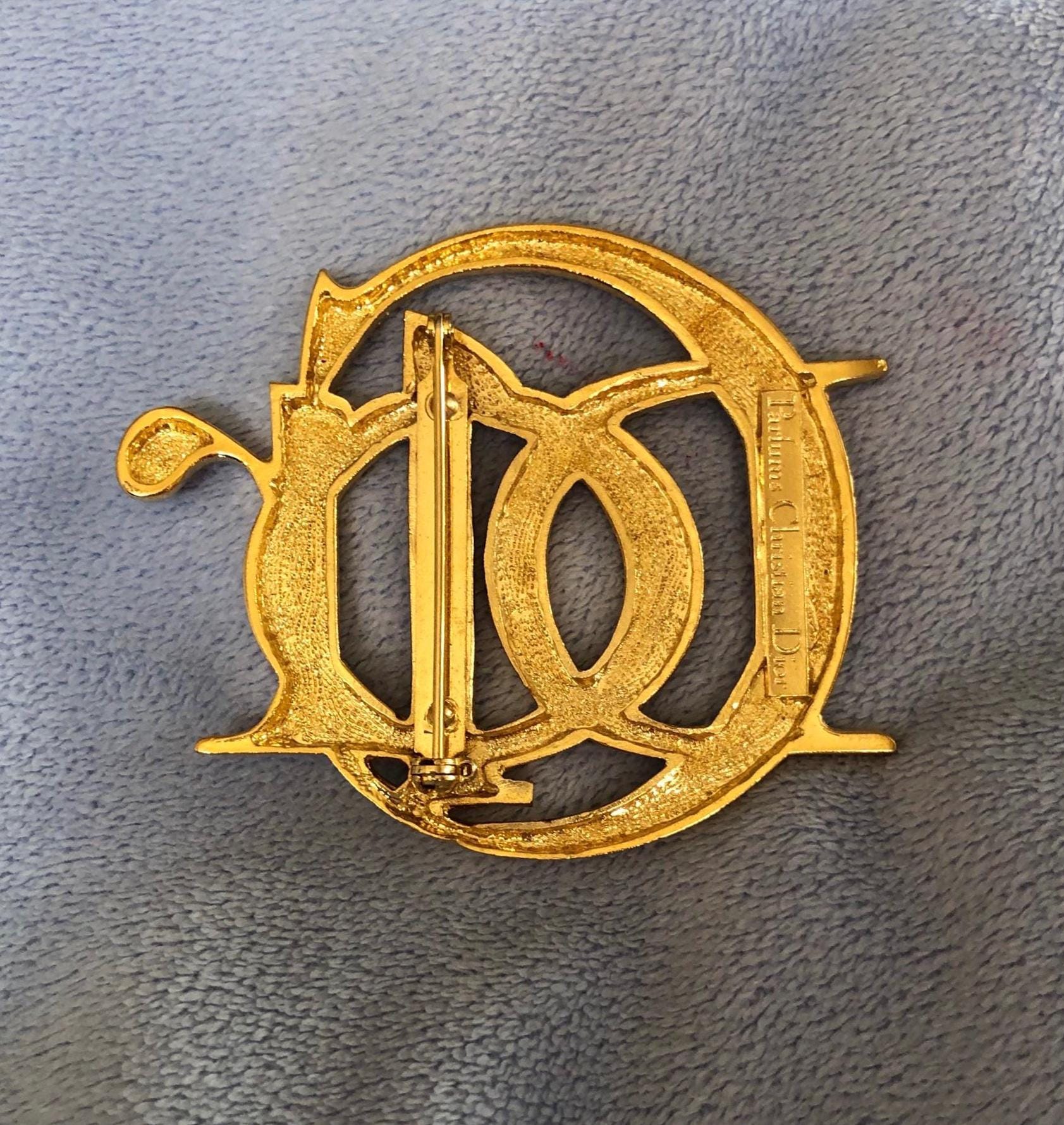 Large Christian Dior Logo Brooch Unisex - Etsy