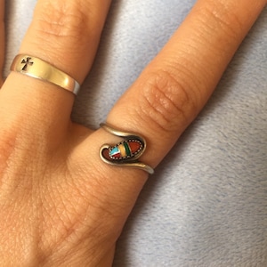 Vintage Sterling Silver Gemstone Ring Size 7