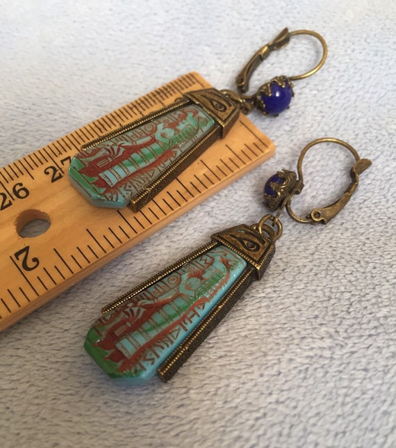 Vintage Egyptian Theme sweet Romance Earrings - image 4