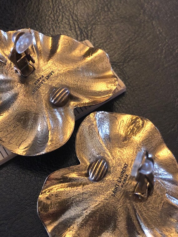 Gorgeous YSL  Yves Saint Laurent Heart Earrings S… - image 5