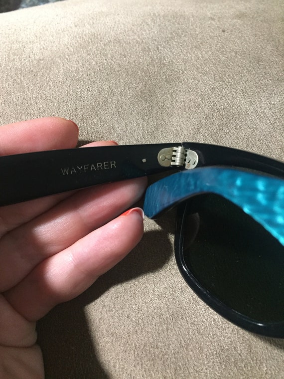 B&L RayBan Glasses USA Wayfarer Turquoise Black - image 7