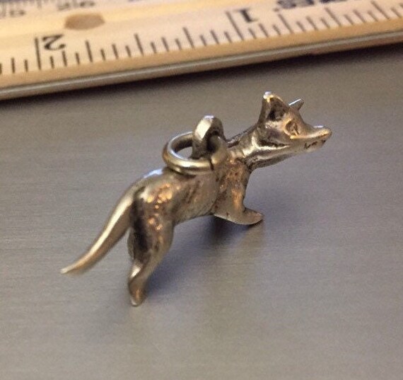 Sterling Silver Fox Pendant with Crystals main image 1