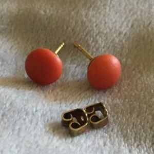 Antique Victorian Salmon Red Coral 585 BF&S (14k) Solid Gold Earrings