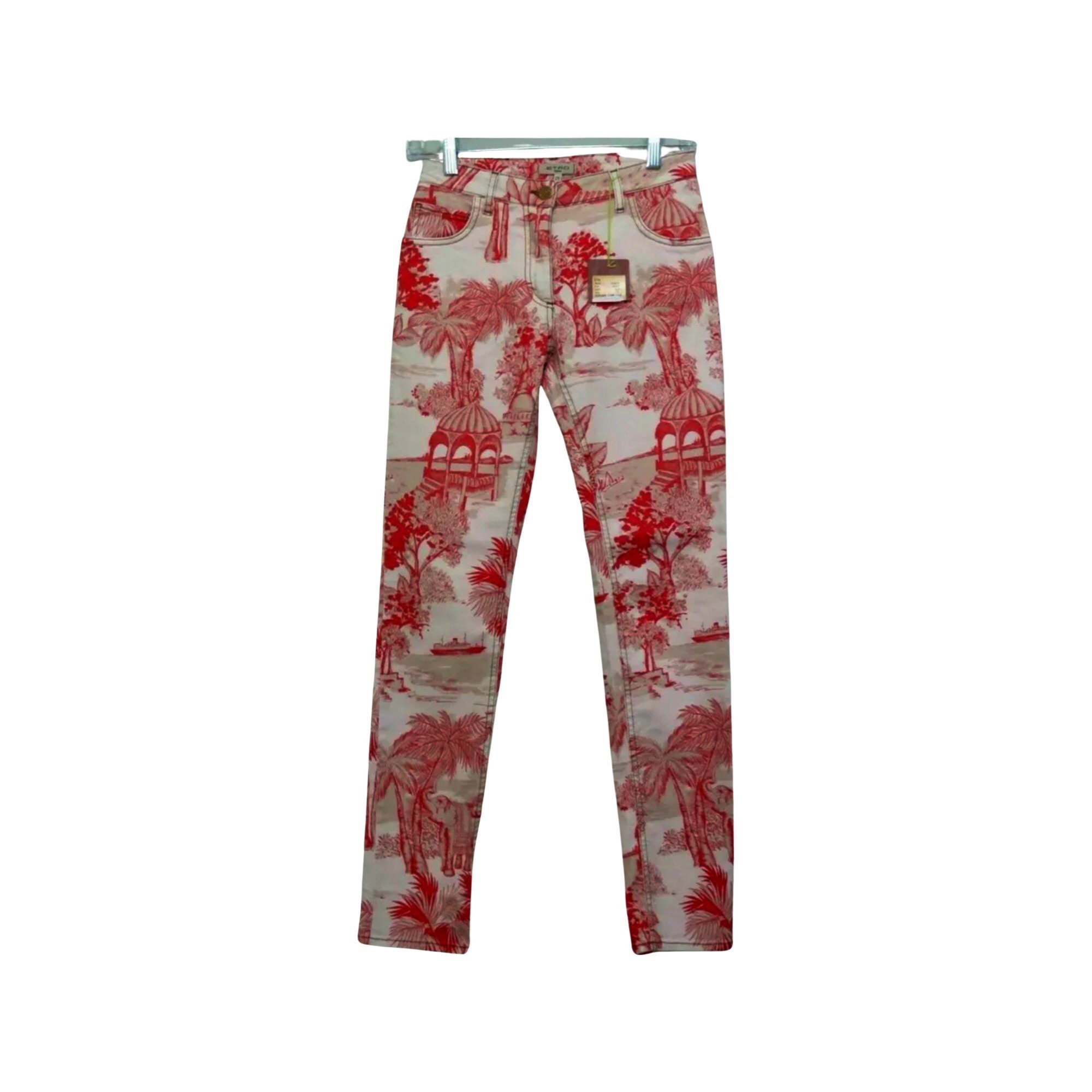 Etro Safari Toile Jeans, Size 25, Made in Italy