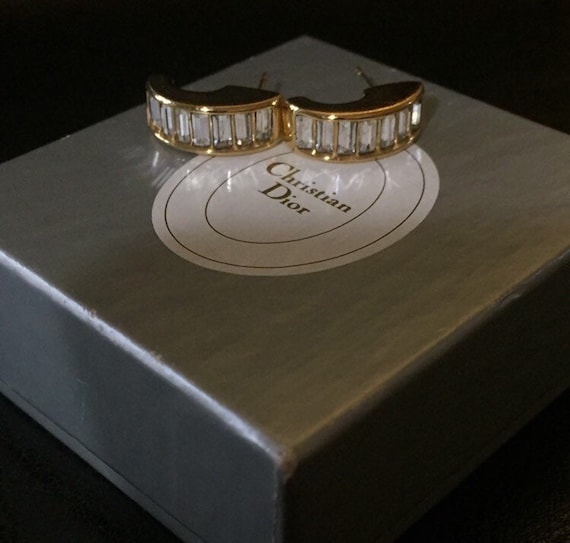 Christian Dior Hoops Baguette Cluster Huggies Ohrringe Manschette Ohrhanger w Org Box Etsy