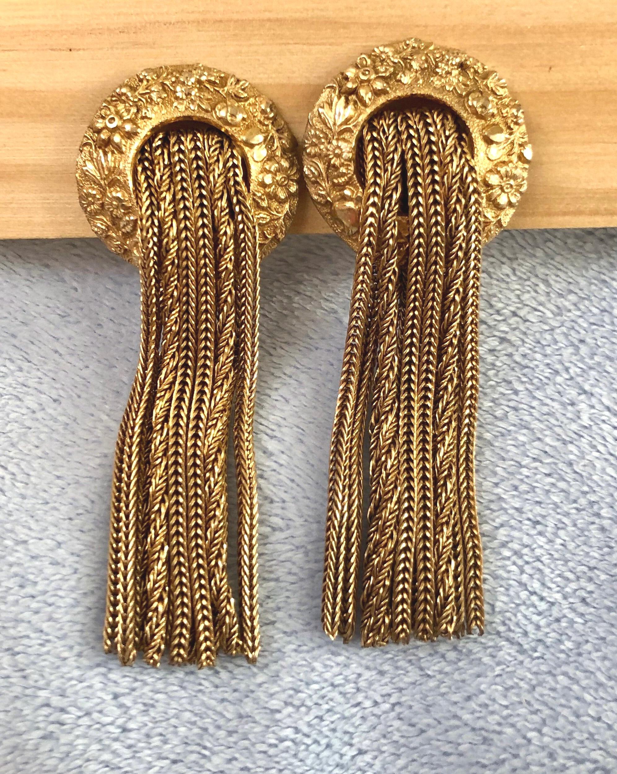 Vintage 1970 French Pierre Lorion Paris Sylvia Karels Earrings 