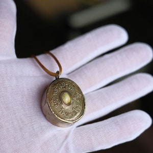 Thai Box Pendant with Fine Stone.  Phra Pidta box. Thai Amulet Pendant Necklace Charm, Thai Amulet Pendant, Thai Buddha amulets