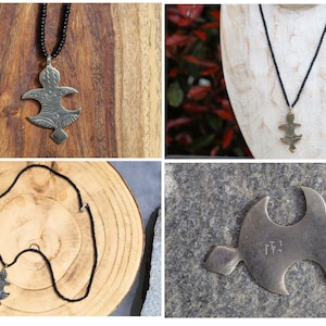 Various Tuareg and Ethnic jewelry pendant necklaces. Ethnic Tribal Tuareg Bead Necklace. Berber Tribal Jewelry, Saharan desert necklace,