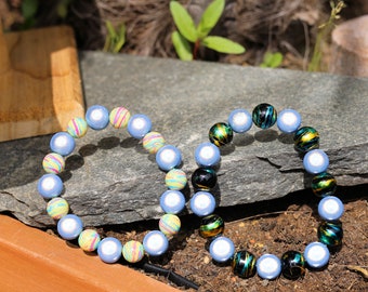 SET de bracelets de perles Miracle 3D. la perle donne un bel effet 3D lorsque la lumière tombe