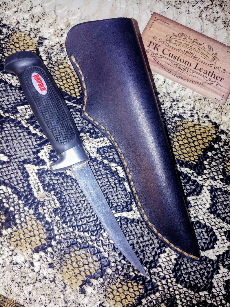 HandmadeLeatherFilletKnifeSheathKnifeCase4inBladeRapa Etsy