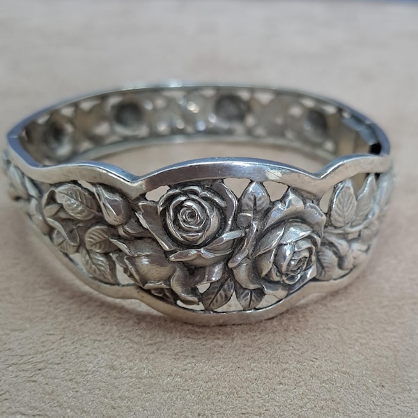 Vintage French Silver Bangle