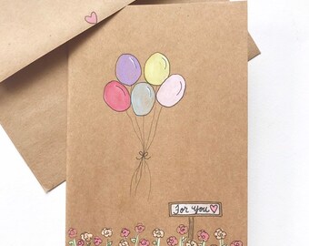 12 Mini Note Cards with Kraft Envelopes 2.5x3.75 inches