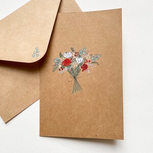 With Sympathy Card, Australian Native Flowers, Original Hand Painted Blank Card & Envelope, Condolences card,  Aussie Gift, Encouragement