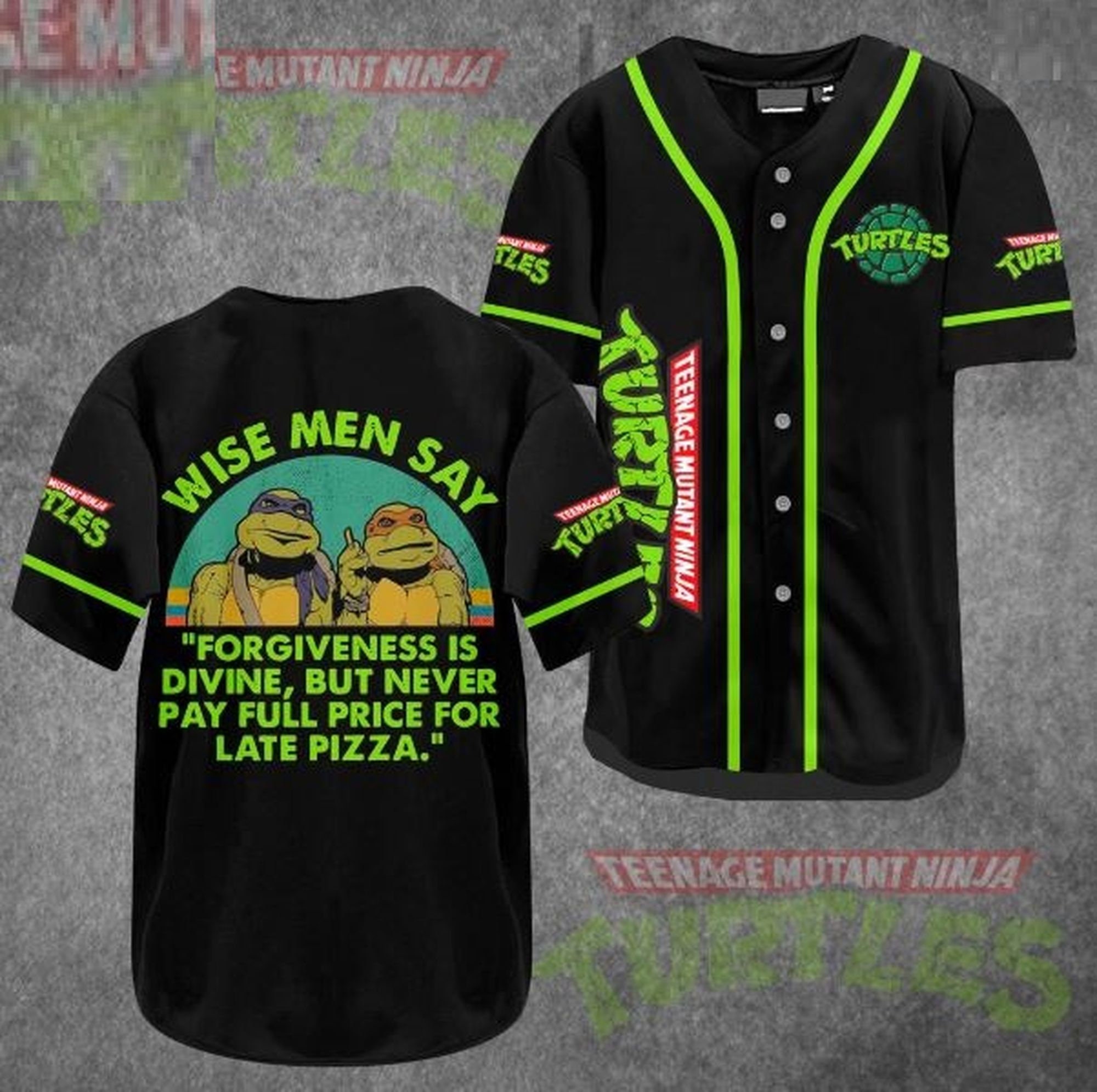 Teenage Mutant Ninja Turtles Wise Men 3D Baseball Jersey