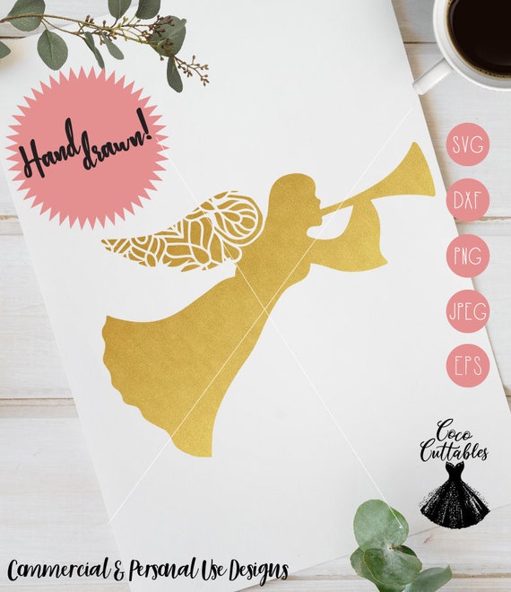 Angel Mandala Svg Cut File Angel Svg Floral Svg Angel Etsy