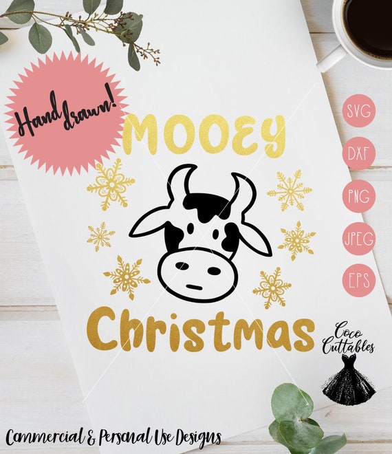 Download Mooey Christmas Svg Christmas Cow Svg Mooey Cow Christmas Cow Etsy