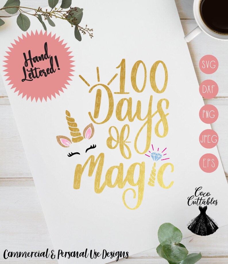 Download 100 Days of Magic Svg School Unicorn Svg Teacher Svg 100 ...