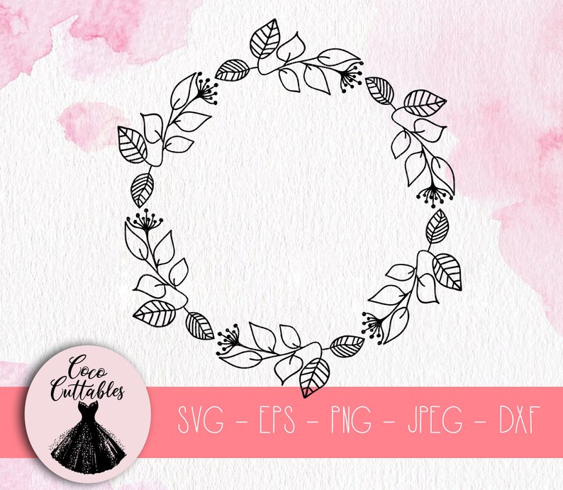 Download Wreath SVG Floral Wreath cut file Wedding Wreath Design | Etsy