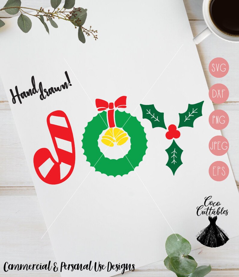 Download Christmas Joy Wreath SVG Joy Svg Christmas Svg Cut File | Etsy