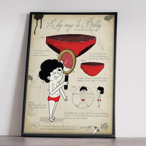 Tirage d'art 50X70cm (sans cadre)  "Le slip rouge de Bobby"