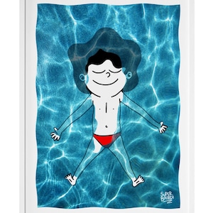 Tirage d'art 50X70cm "Comme un Bobby dans l'eau"