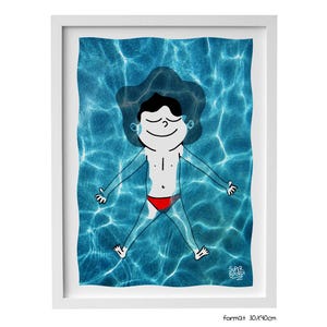 Tirage d'art "Comme un Bobby dans l'eau" 30X40cm