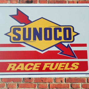 SUNOCO Race Fuels Letrero de aluminio 12" x 18"