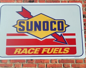Sunoco metal sign new vintage style look embossed garage sign decor NEW Sunoco metal sign new vintage style look embossed garage sign decor NEW