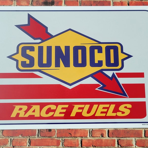 SUNOCO Race Fuels Aluminum sign  12" x 18"