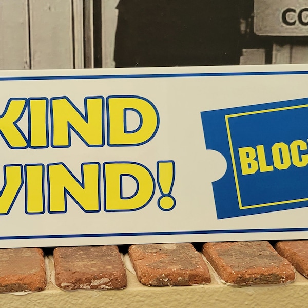 Be kind Rewind Blockbuster Metal Sign 6" x 23" free shipping