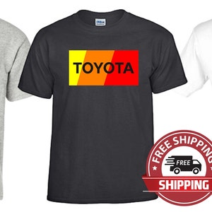 Toyota vintage logo stripes 100% Cotton t-shirt.